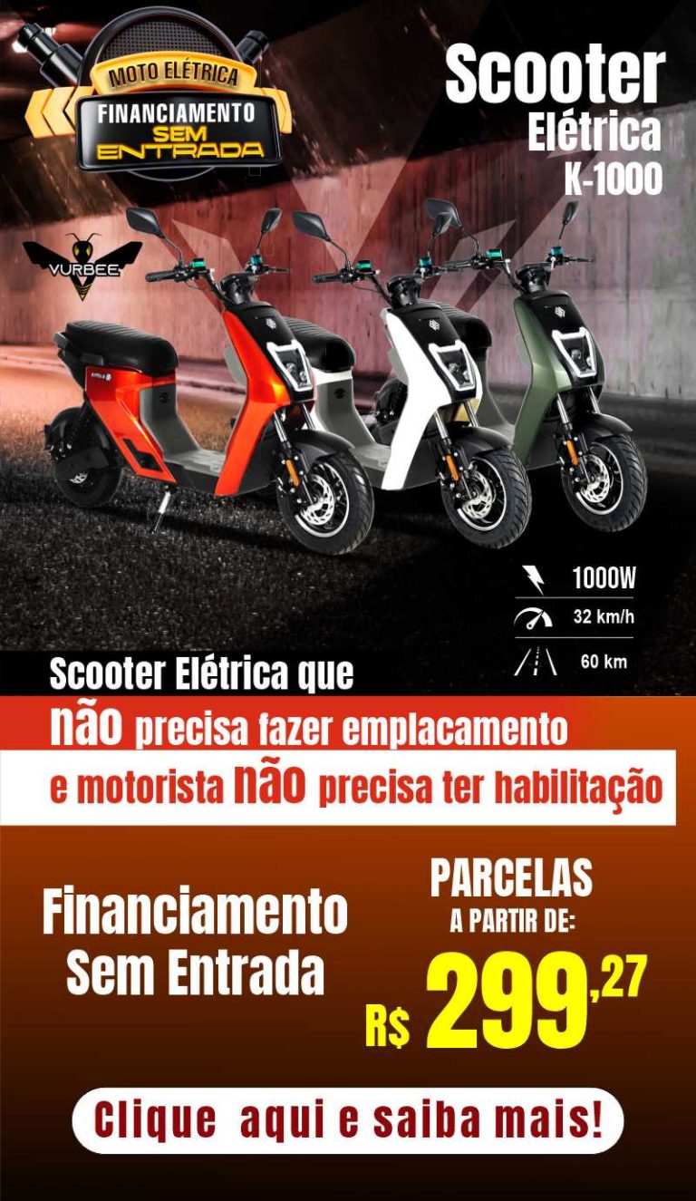 Moto Elétrica Scooter 3000W em até 48X