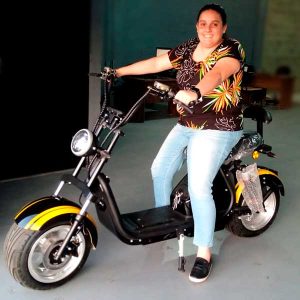 Scooter Elétrica Matriculável COCIS Rodas Largas Preta - Bernardinos